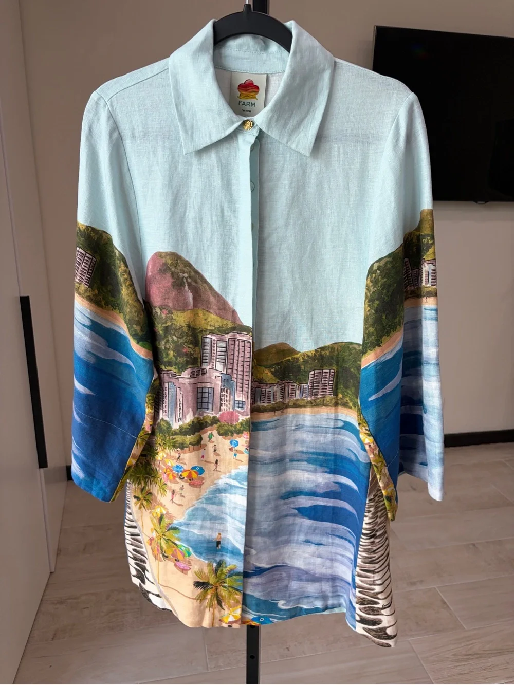 Farm Rio: COPACABANA BEACH
MULTICOLOR LONG SLEEVE KIMONO - Picture 13 of 14